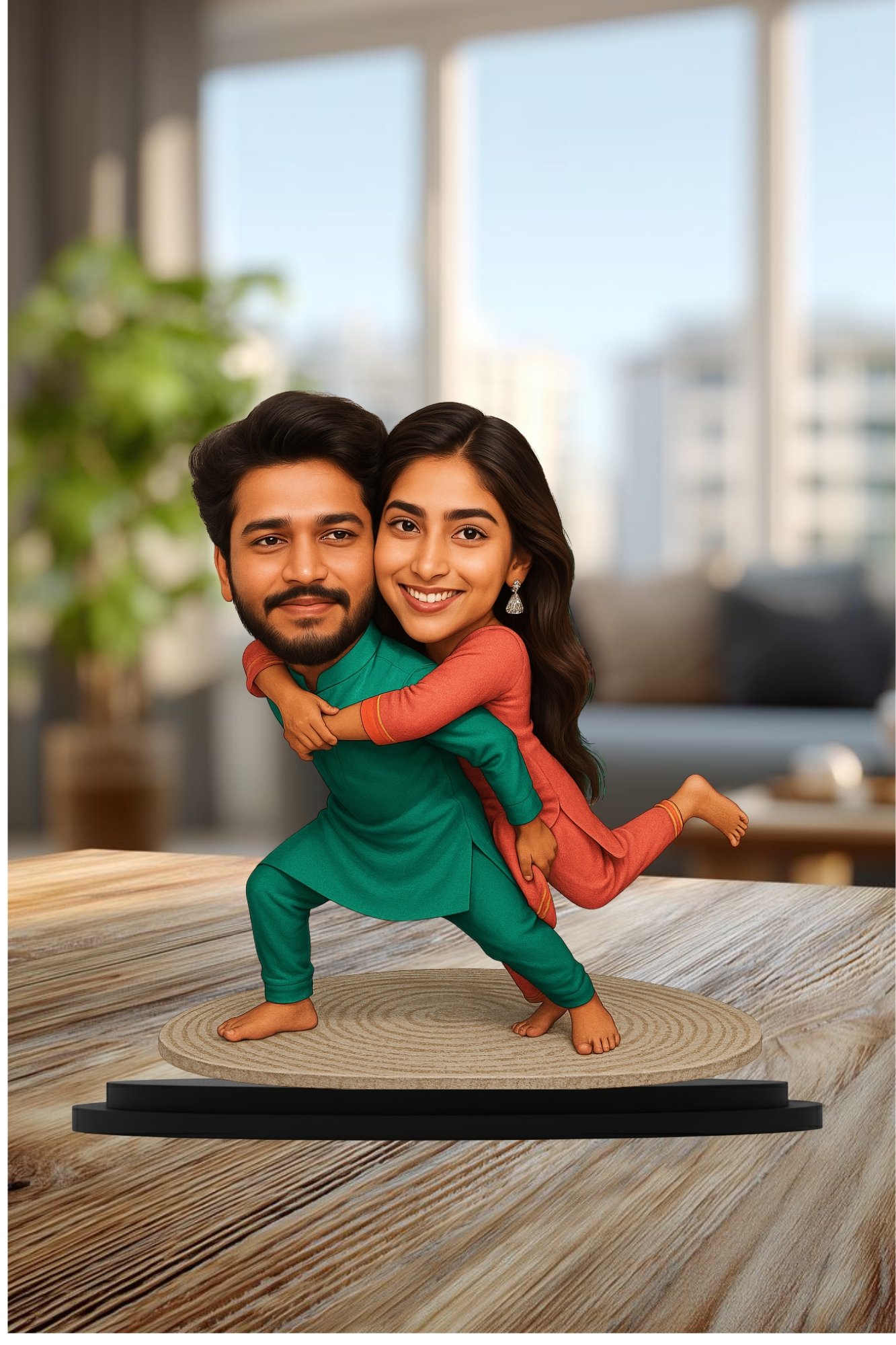 Love Couple Cartoon Table Stand