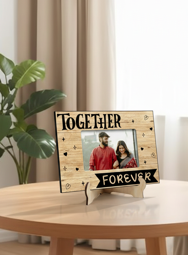 Love Theme MDF Wooden Photo Frame – Together Forever  10.5 × 7.5 Inch