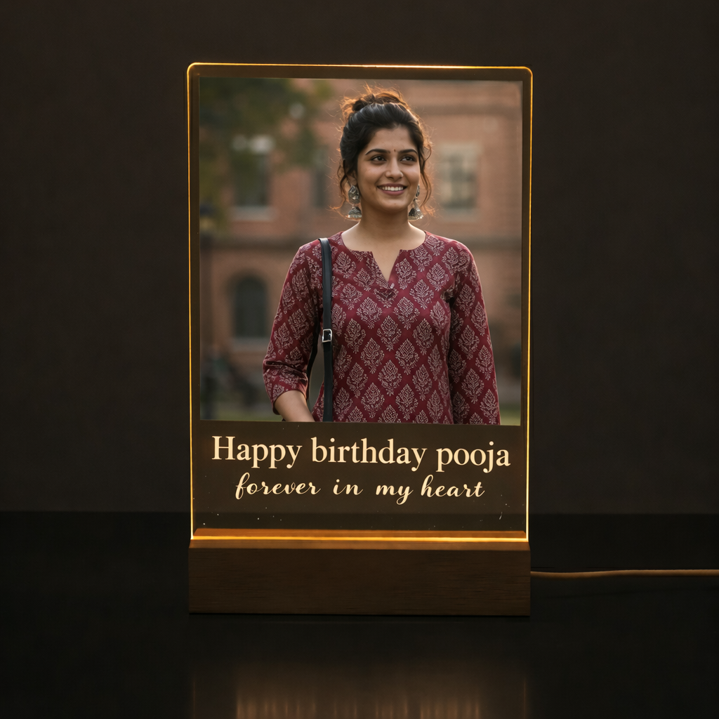 Personalised Acrylic Photo Frame LED Lamp