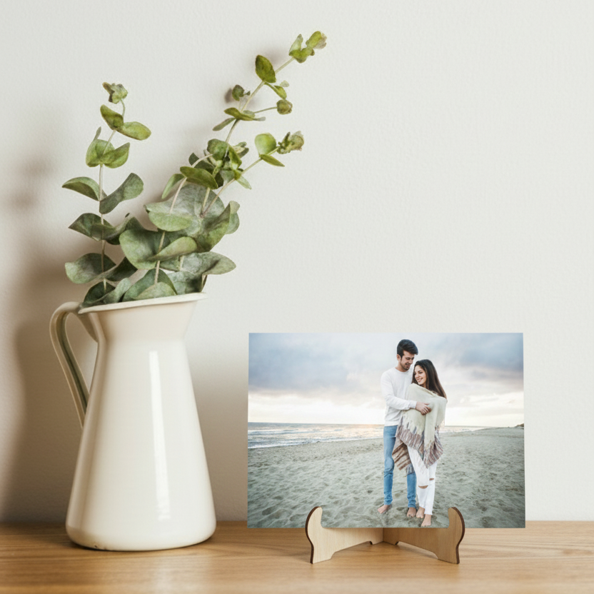 Personalized Acrylic Table Photo Frame – 6 x 9 Inch Custom Print