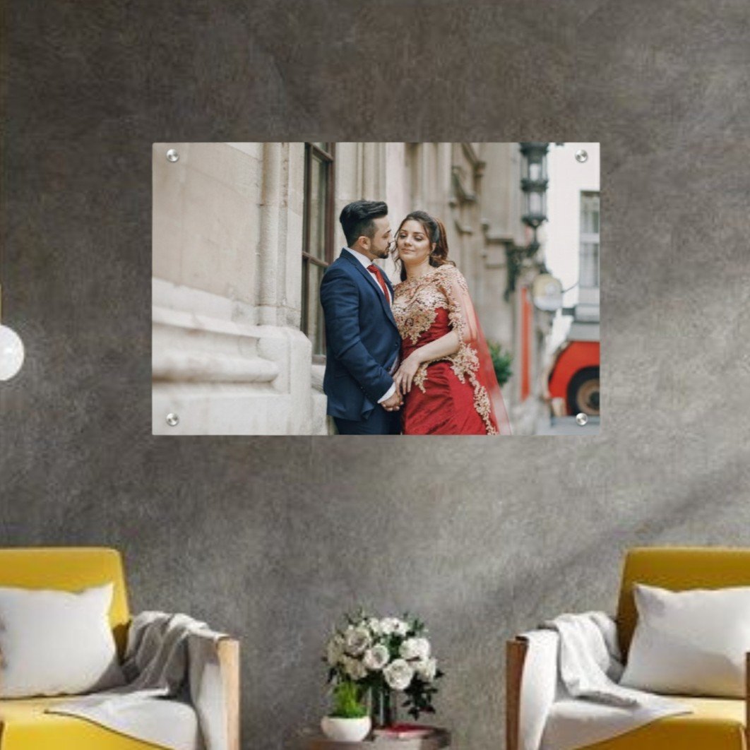 Personalized Wide Acrylic Wall Frame 18 x 12 Inch
