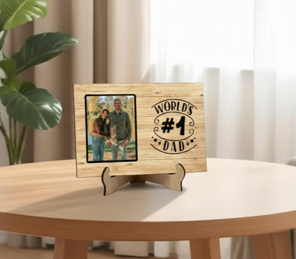 Premium MDF Dad Photo Frame – Best Dad Gift  10.5 × 7.5 Inch