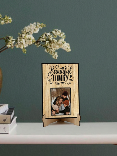 Premium MDF Wooden Family Frame – Beautiful Family Quote  10.5 × 7.5 Inch