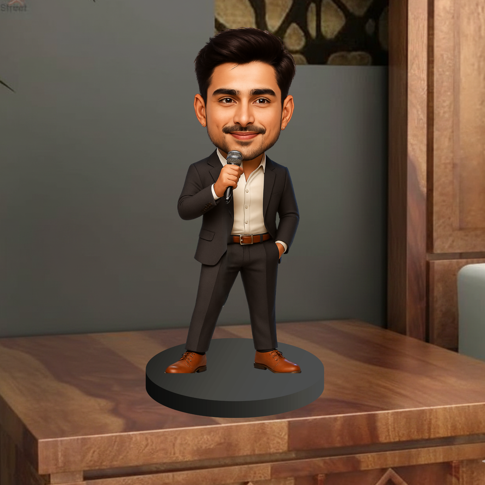 Singer Caricature Table Stand